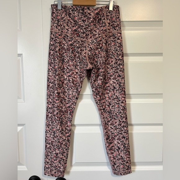 Athleta Elation 7/8 Tight Pink and Black Patterned Leggings - Picture 5 of 6